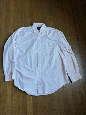 Ralph Lauren Men's Button-Down Shirt - Pink & White Stripe size L